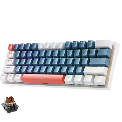 Teclado mecánico Machenike K500-B61  - Brown/Red Switches 60% 61 teclas